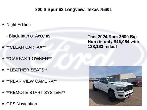 Used 2024 RAM 3500 Big Horn w/ Night Edition image 30