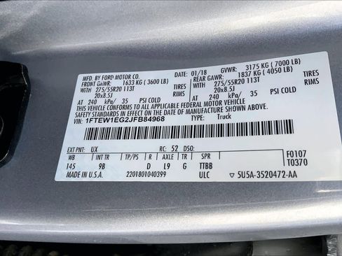 Used 2018 Ford F150 Platinum w/ Equipment Group 701A Luxury AWD/4WD image 33