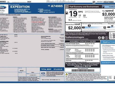 Certified 2019 Ford Expedition Limited w/ Special Edition Package AWD/4WD image 6