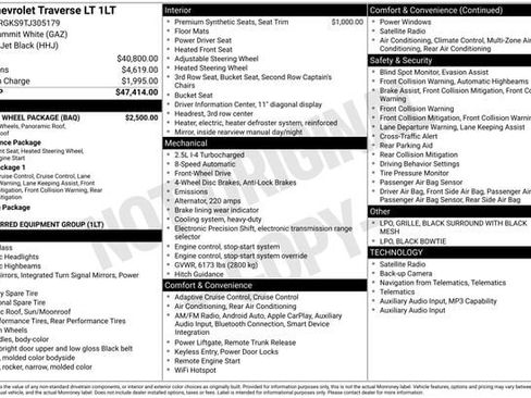 Used 2026 Chevrolet Traverse LT w/ Sun and Wheel Package FWD image 15