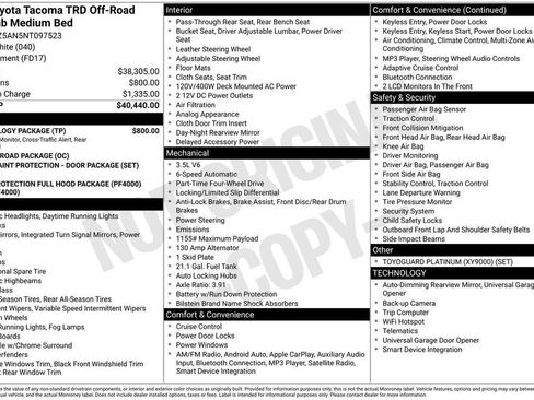 Used 2022 Toyota Tacoma TRD Off-Road w/ Technology Package image 5