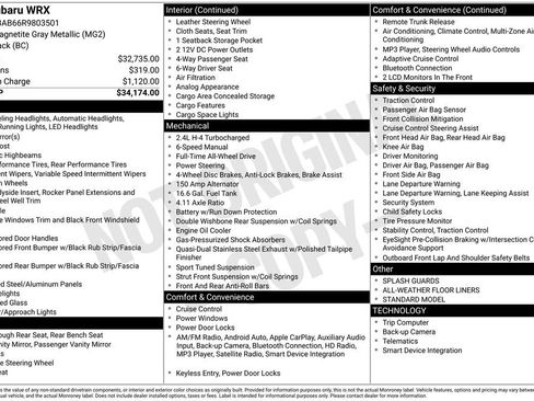 Used 2024 Subaru WRX image 33