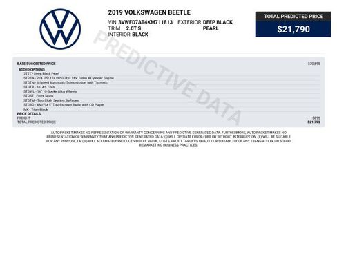 Used 2019 Volkswagen Beetle 2.0T S FWD image 2
