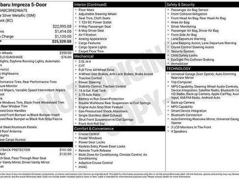 Certified 2024 Subaru Impreza 2.0i AWD/4WD image 32