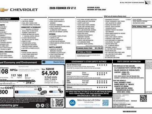 New 2026 Chevrolet Equinox EV LT w/ Convenience Package II FWD image 4