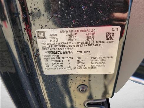 Used 2012 Chevrolet Traverse LT w/ LPO, 'HIT The Road' Package image 16