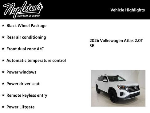 New 2026 Volkswagen Atlas SE AWD/4WD image 15