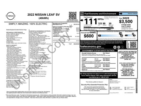 Used 2022 Nissan Leaf SV image 8