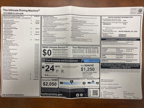 Used 2016 BMW X3 xDrive28i image 39