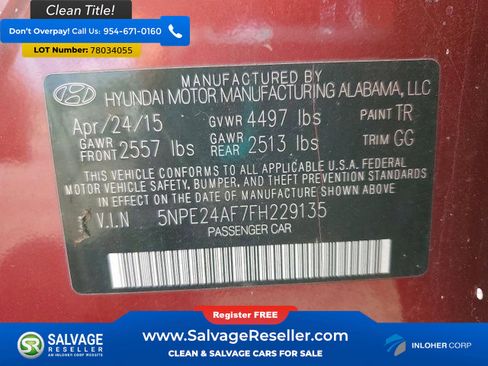 Used 2015 Hyundai Sonata SE image 16