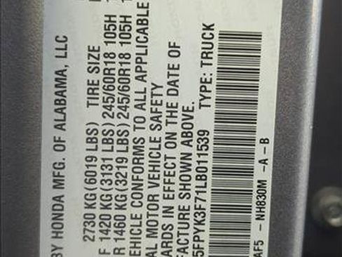 Used 2020 Honda Ridgeline RTL-E image 25