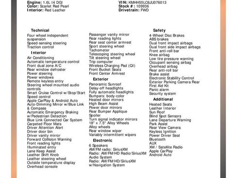 Used 2018 Hyundai Elantra GT Sport w/ Sport Tech Package 04 image 35