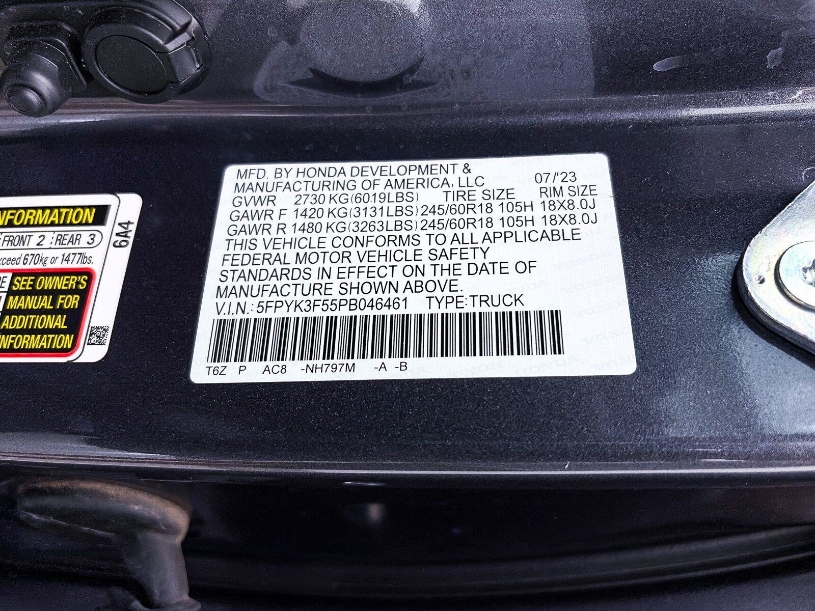 Used 2023 Honda Ridgeline RTL image 38