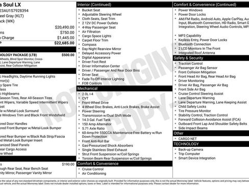 Used 2025 Kia Soul LX w/ LX Technology Package FWD image 26