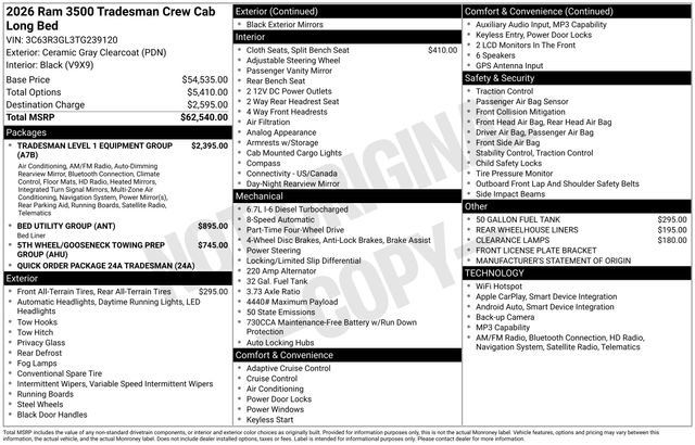 Used 2026 RAM 3500 Tradesman AWD/4WD image 26