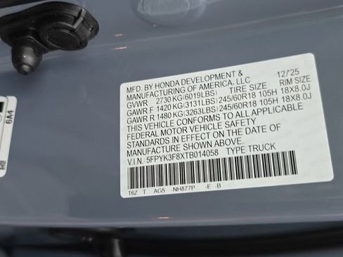 New 2026 Honda Ridgeline Black Edition image 34