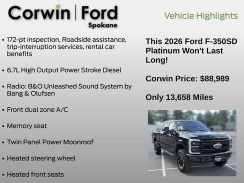 Used 2026 Ford F350 4x4 Crew Cab Super Duty image 13