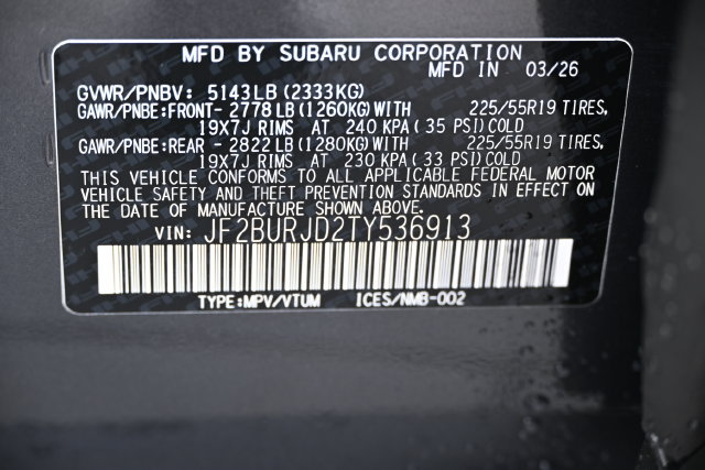 New 2026 Subaru Outback Touring XT AWD/4WD image 20