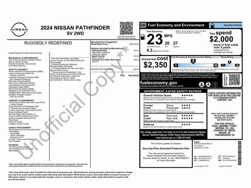 Used 2024 Nissan Pathfinder SV w/ Lighting Package (N92) image 4