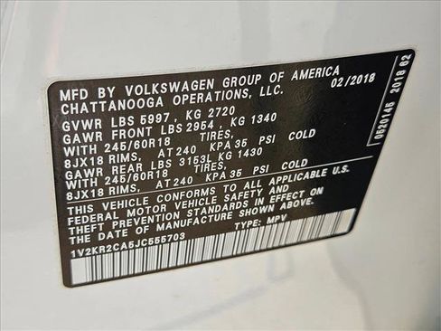 Used 2018 Volkswagen Atlas SE AWD/4WD image 24