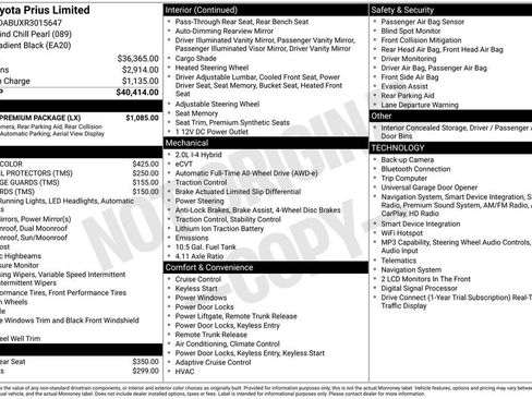 Used 2024 Toyota Prius Limited w/ Limited Premium Package AWD/4WD image 3