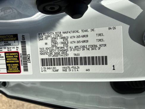 New 2026 Toyota Tundra Limited w/ Power Package AWD/4WD image 34