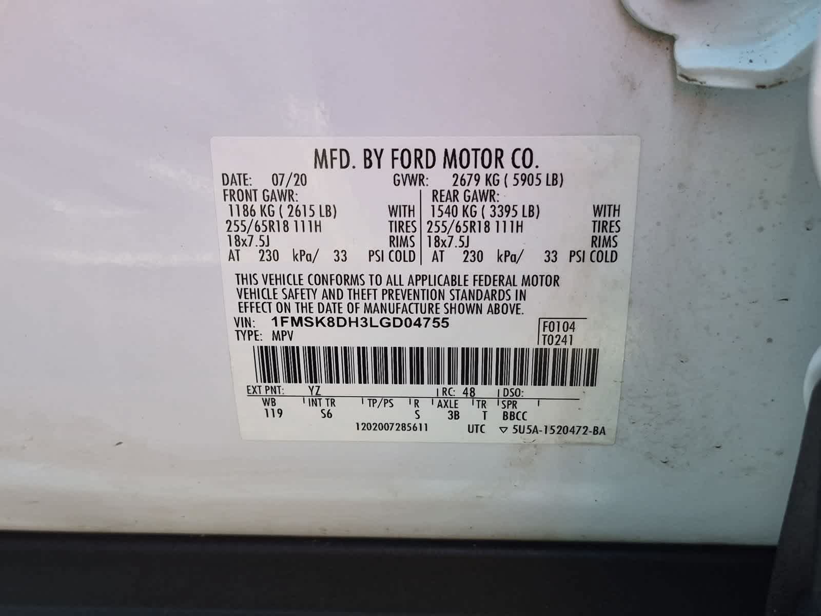 Used 2020 Ford Explorer XLT w/ Equipment Group 202A AWD/4WD image 36