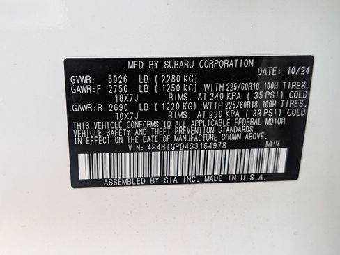 Used 2025 Subaru Outback Touring XT AWD/4WD image 35