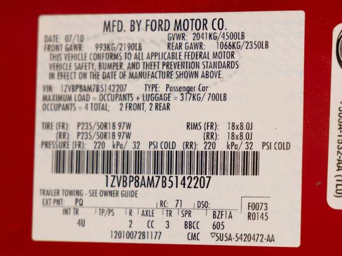 Used 2011 Ford Mustang Premium w/ 202A Rapid Spec Order Code RWD image 25