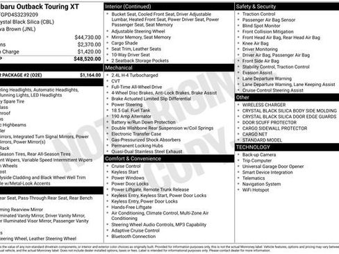 Certified 2025 Subaru Outback Touring XT w/ Popular Package #2 AWD/4WD image 6
