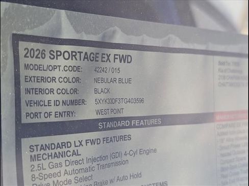 New 2026 Kia Sportage EX w/ EX Panorama Roof Package FWD image 14