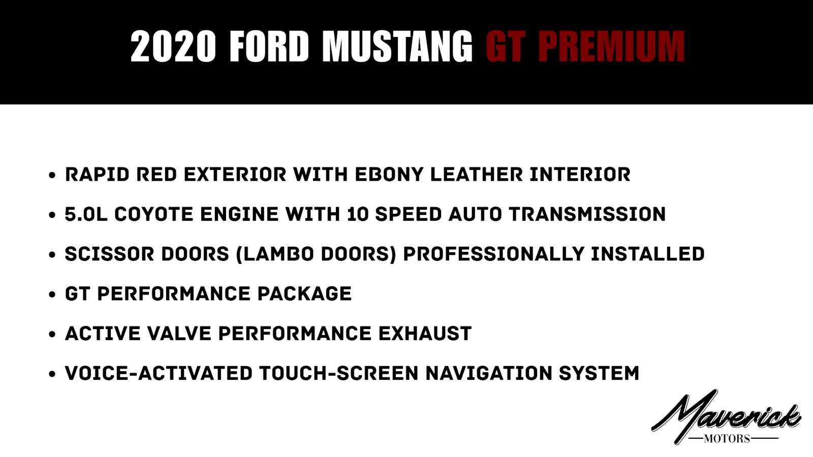 Used 2020 Ford Mustang GT Premium w/ GT Performance Package RWD image 2