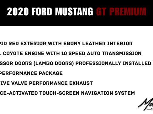 Used 2020 Ford Mustang GT Premium w/ GT Performance Package RWD image 2