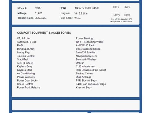 Used 2017 Cadillac CTS Luxury image 2