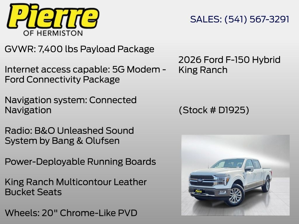 New 2026 Ford F150 King Ranch w/ Equipment Group 601A High AWD/4WD image 12