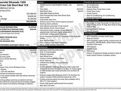 Used 2020 Chevrolet Silverado 1500 Custom w/ Custom Value Package RWD image 24