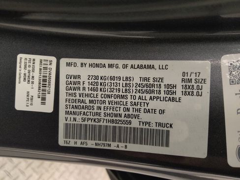 Used 2017 Honda Ridgeline RTL-E image 33