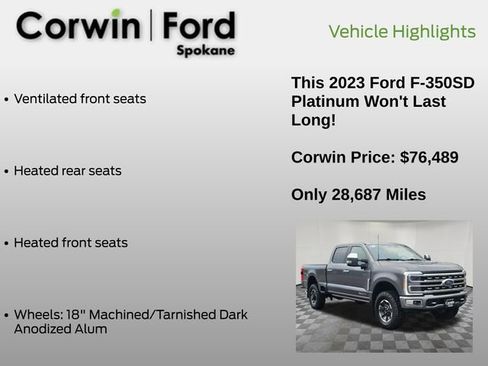 Certified 2023 Ford F350 Platinum w/ Tremor Off-Road Package AWD/4WD image 19