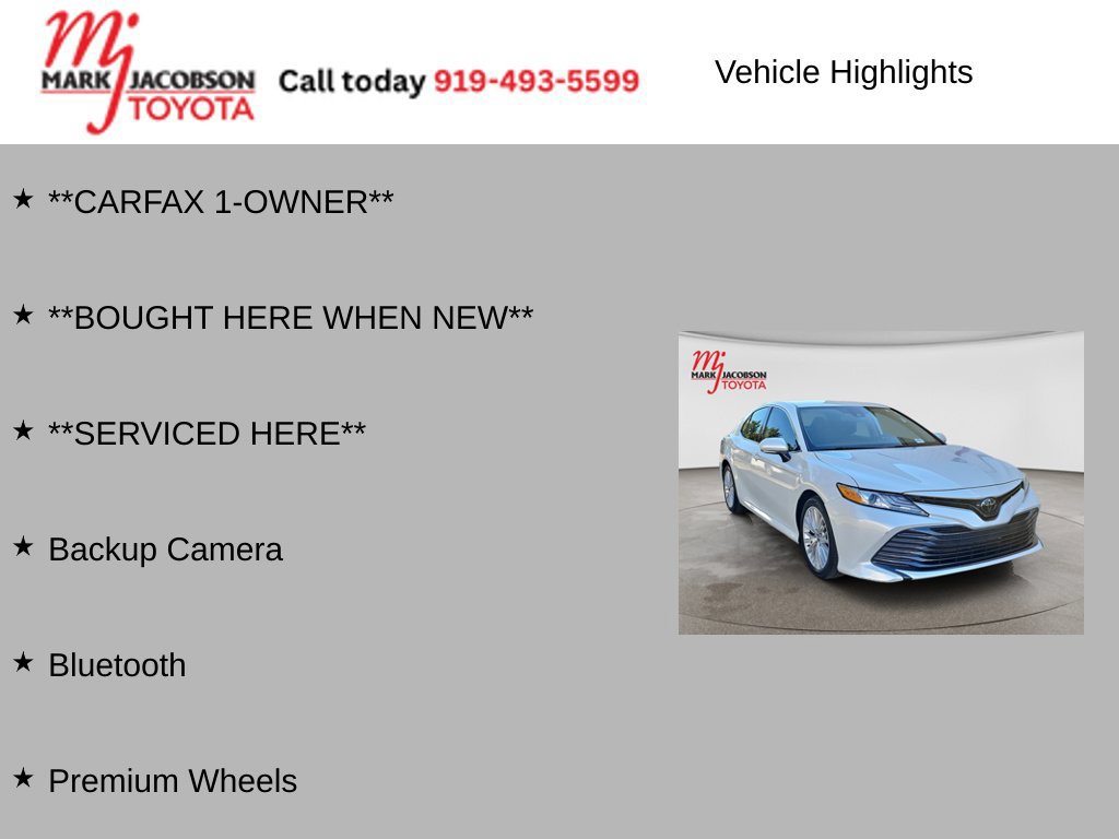 Used 2019 Toyota Camry XLE FWD image 5