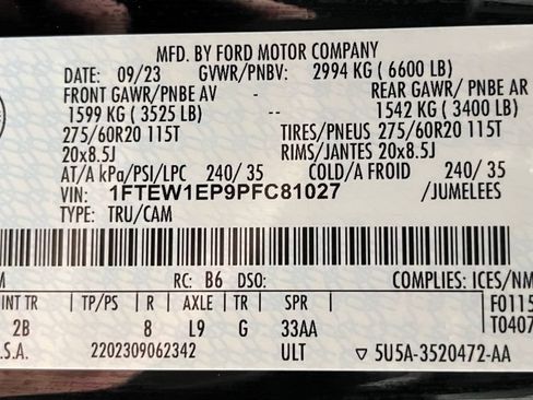 Used 2023 Ford F150 Lariat w/ Equipment Group 502A High AWD/4WD image 60
