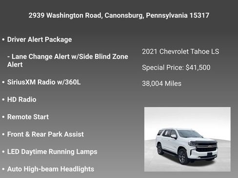 Used 2021 Chevrolet Tahoe LS w/ Driver Alert Package image 15