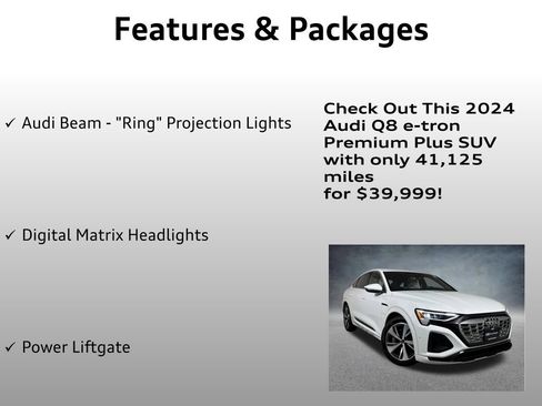 Used 2024 Audi Q8 e-tron Premium Plus w/ Premium Plus Package AWD/4WD image 12