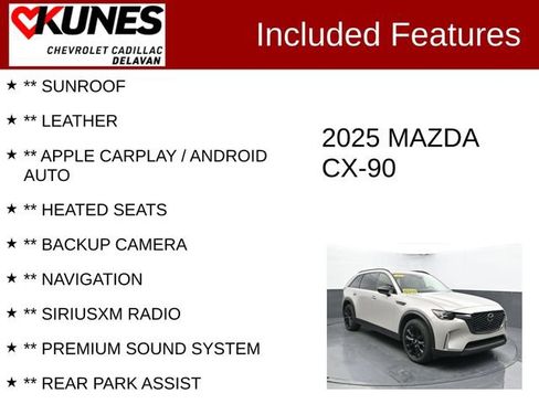 Used 2025 MAZDA CX-90 3.3 Turbo w/ Premium Sport Pkg AWD/4WD image 3