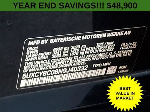 Used 2022 BMW X6 M50i w/ Executive Package image 32