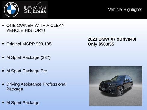 Used 2023 BMW X7 xDrive40i w/ Executive Package image 8