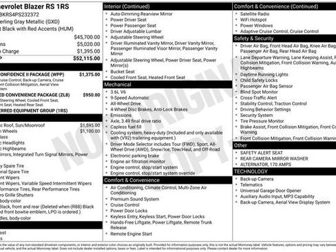 Used 2023 Chevrolet Blazer RS w/ Driver Confidence II Package image 34