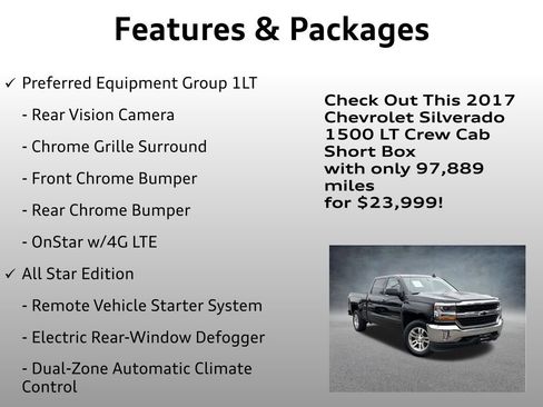 Used 2017 Chevrolet Silverado 1500 LT w/ All Star Edition AWD/4WD image 16