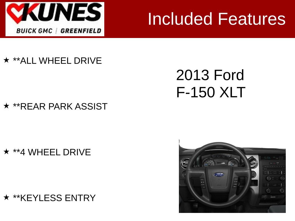 Used 2013 Ford F150 XLT w/ Luxury Equipment Group AWD/4WD image 2