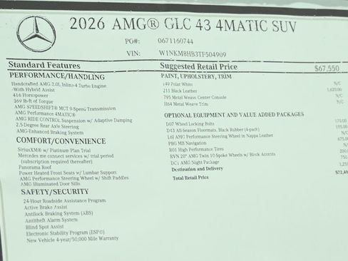 New 2026 Mercedes-Benz GLC 43 AMG 4MATIC image 30