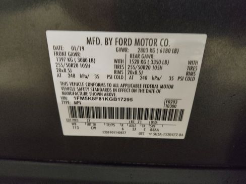 Used 2019 Ford Explorer Limited w/ Class III Trailer Tow Package AWD/4WD image 33